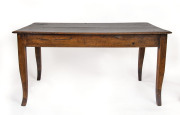 A rare Australian cedar farmhouse table with blackwood legs, Tasmanian origin, 19th century peg jointed construction