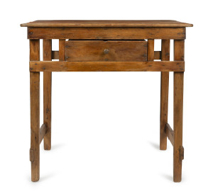 A primitive Goldfields scullery table, pine and nail construction, Ballarat origin, mid 19th century