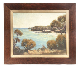 FLORENCE DEARLING (1895-1988) Seascape oil on board ​inscribed verso Florence Dearling