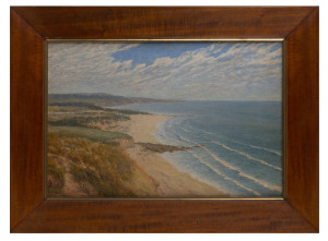 ARTIST UNKNOWN The Coast Anglesea oil on canvas title verso