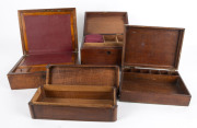 Four assorted boxes, fiddleback blackwood, 19th and 20th century - 2