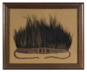 TORRES STRAIT ISLANDS Headdress, cassowary feather and woven fibres