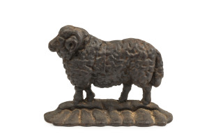 Merino doorstop, cast iron, 19th century