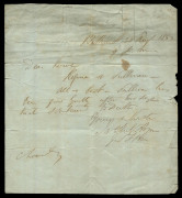 ALL IS LOST! 25th August 1852 mss letter from Bathurst to a Mr Lowe, "Regina v Sullivan.