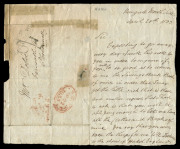 Awaiting Departure: "Expecting to go away every day…" 20 April 1833 mss letter from Robert Erskine at "Newgate Northside" [Prison] to his correspondent in Clerkenwell. - 2