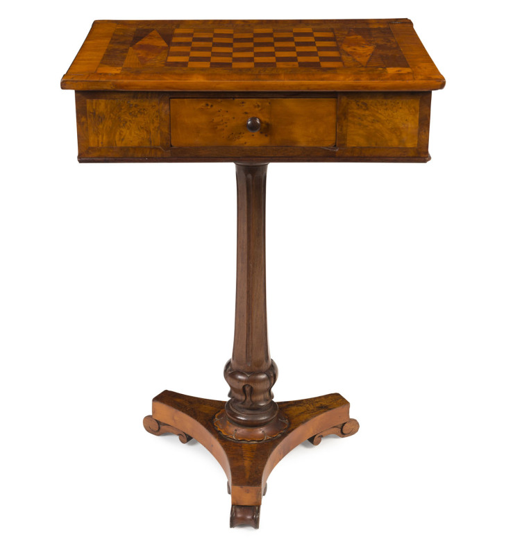 A Tasmanian Colonial occasional table, huon pine, musk, blackwood, cedar, beefwood, casuarina and myrtle, circa 1845