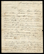 A LETTER FROM THE GOLDFIELDS: 25 February 1855 mss letter