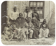 Important collection of glass plate lantern slides with accompanying hand written book of various slide programs. Collection features rare photographs of TASMANIAN ABORIGINES - 4