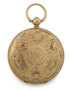 An 18ct yellow gold gents pocket watch, key wind fusee movement by Stuart & Co. Liverpool - 2