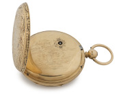 An 18ct yellow gold gents pocket watch, key wind fusee movement by Stuart & Co. Liverpool - 4