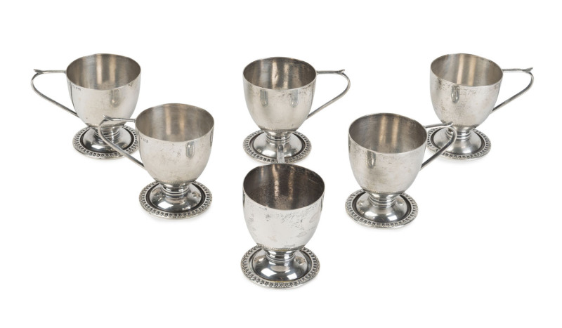 Set of six Australian silver toddy cups by Hardy Brothers, Sydney, late 19th century