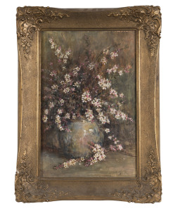 MAY VALE (1862-1945) floral still life oil on board signed lower right