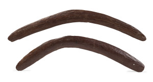 Two early stone cut boomerangs, 19th century