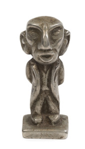 BILLY HUGHES (7th Prime Minister of Australia) Cast metal nickel plated statue, early 20th century 