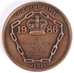 1986 COMMONWEALTH GAMES IN EDINBURGH, Participation Medal "1986 XIII. Commonwealth Games, Edinburgh, Scotland", 69mm diameter.