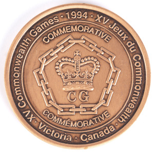 1994 COMMONWEALTH GAMES IN CANADA, Participation Medal "1994/ XV Commonwealth Games/ XV Jeux du Commonwealth/ Victoria, Canada", 50mm diameter, in original presentation case.