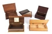 Five Australian timber boxes with inlaid and decorated tops, 19th and 20th century - 2