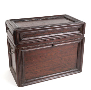 An Australian cedar strong box, mid 19th century