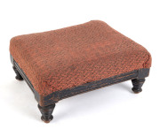 An Australian ebonized cedar footstool, 19th century