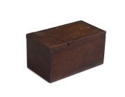 A dynamite box, stained pine and iron with rope handles; together with a cedar detonator box, 19th century - 2