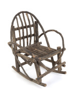 A miniature rocking chair, stick construction, early 20th century