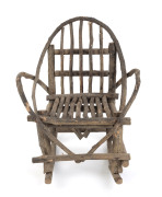 A miniature rocking chair, stick construction, early 20th century - 2