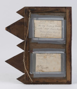 A tramp art diptych picture frame, Australian cedar, late 19th century - 2