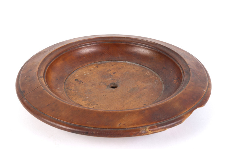 A church collection plate, huon pine, Tasmanian origin, 19th century