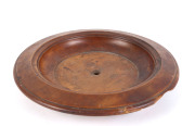 A church collection plate, huon pine, Tasmanian origin, 19th century