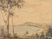 ARTIST UNKNOWN (Australian School) Arthurs Seat Port Philip Bay watercolour on paper 19th century Australian cedar frame with gilt slip - 2