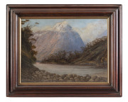 W. BENNETT (New Zealand) Arthur River New Zealand oil on board signed lower left "W. Bennett, 1884, Arthur River N.Z." - 2