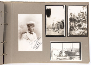 WW2 Period photo album, possibly Papua New Guinea, showing scenes of pearl diving, natives and military 