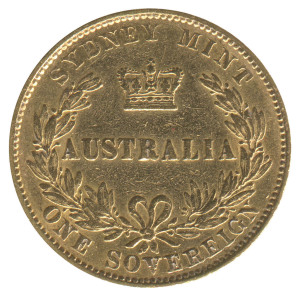 SYDNEY MINT SOVEREIGN: Queen Victoria 1866, Second Type, Very fine.