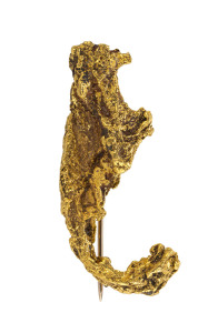 Ballarat goldfields gold nugget bar brooch, 19th century