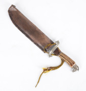 An Australian custom made Bowie knife with cast horse head ornamentation, 20th century - 2