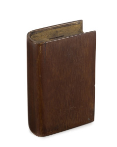 An Australian cedar moneybox in the form of a book, 19th century