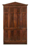 An early linen press, finely crafted with bi-fold doors, Australian cedar with full cedar secondary timbers, N.S.W. origin, circa 1835