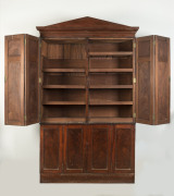 An early linen press, finely crafted with bi-fold doors, Australian cedar with full cedar secondary timbers, N.S.W. origin, circa 1835 - 2