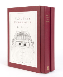 PARKIN, RayH. M. Bark Endeavour: Her Place In Australian History: With and Account of her Construction, Crew and Equipment and a Narrative of her Voyage on the East Coast of New Holland in the Year 1770. With Plans, Charts and Illustrations by the Author.