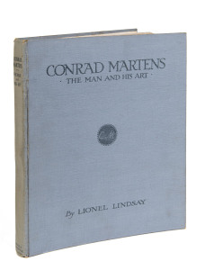 "CONRAD MARTENS. THE MAN AND HIS ART" by Lionel Lindsay [SYD, 1920]; together with and original pencil drawing landscape 11.5 x 16.5cm