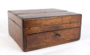 A traveling cash drawer, interior fitted and labelled for pre-decimal currency, circa 1900 - 3