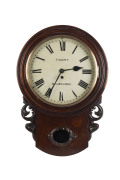GAUNT & Co. Fusee wall clock in cedar case, circa 1880