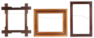 Three Australian timber picture frames, cedar, blackwood and Tasmanian oak, 19th century