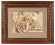 AUSTRALIAN SCHOOL (circa 1920) (Bush camp) watercolour on paper signed lower left "L. FRASER" - 2