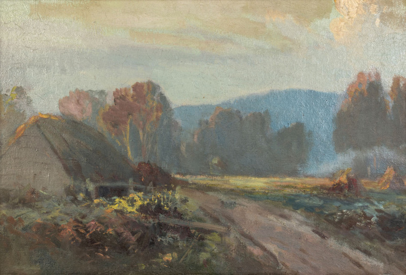 WILLIAM DELAFIELD COOK SENIOR (1861-1933) attributed (The Dandenong Ranges) oil on board