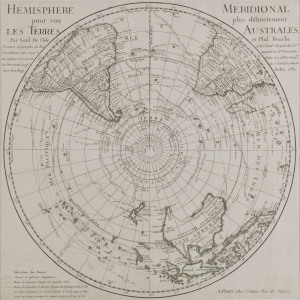 MAP: The Southern Hemisphere by Guil. de L'Isle, circa 1783 