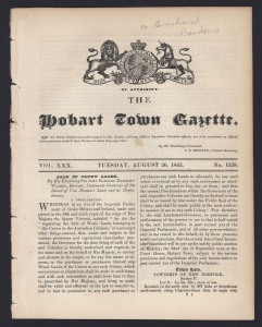 The Hobart Town Gazettes 1828 - 1845