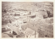 BALLARAT, TASMANIA & SYDNEY: c1870s cloth-covered photo album (dilapidated) with "TASMANIAN SCENES" in gilt to front cover; containing 54 albumen print images affixed to the thick card leaves, together with 3 additional iames loosely inserted at the back. - 2