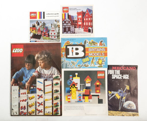 Miscellaneous group of vintage collectors catalogues including Meccano for the Space-Age collectors catalogue; and, 1966 Britain’s Models collectors catalogues; and, 1970 Lego collectors guide.  All in excellent condition (8 items)