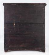 A rustic commode bedside cabinet, stained pine with nice crackled finish, 19th century73cm high, 65cm wide, 47cm deep - 4